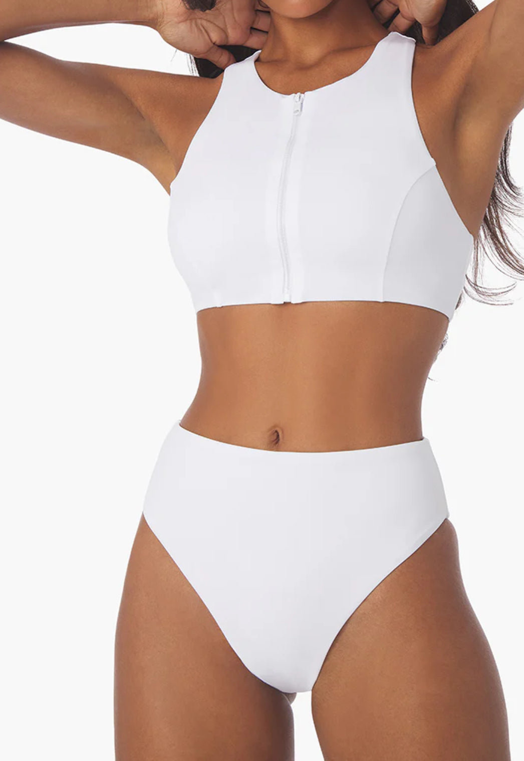 Forever 21 Zip-Front Racerback Bikini Top - ShopStyle Two Piece
