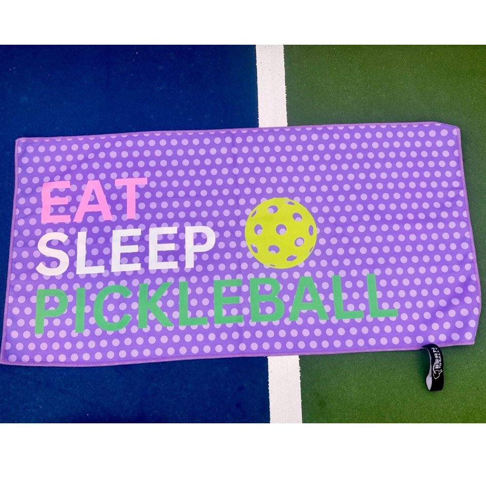 Eat Sleep Pickleball Double-Sided Microfiber Athletic Towel