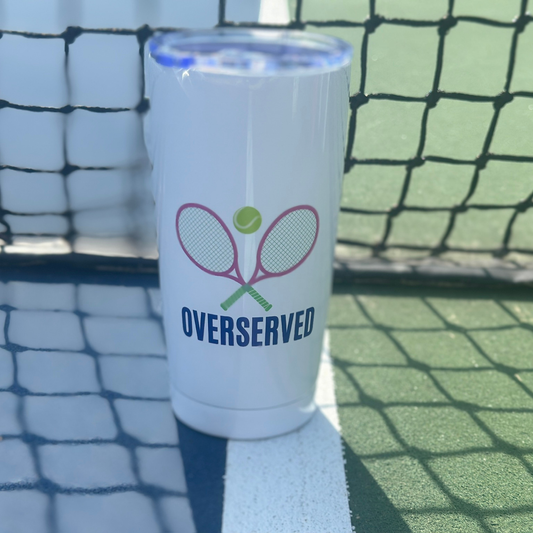 Tennis Tumbler 20oz - Over Served Travel Mug Drinkware