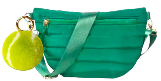 Crossbody Tennis Puffer - Green