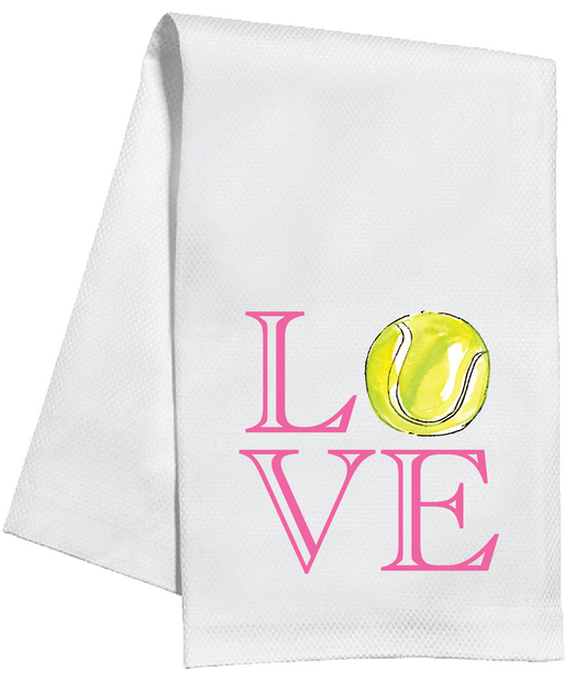 LOVE with Tennis Ball Kitchen Towel