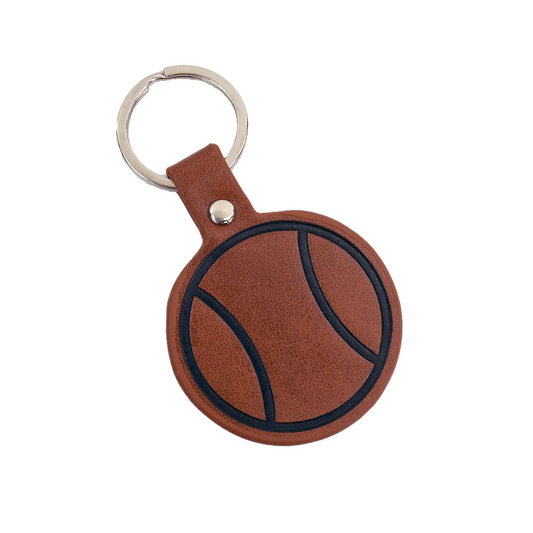 Racquet Inc Leather Tennis Ball Keychain