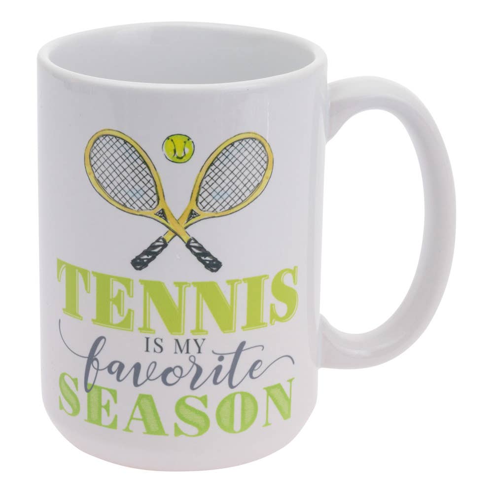 Tennis Season 15 oz. Ceramic Mug Rosanne Beck