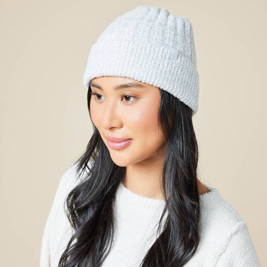 Women's Warm Chunky Rib Marshmallow Beanie