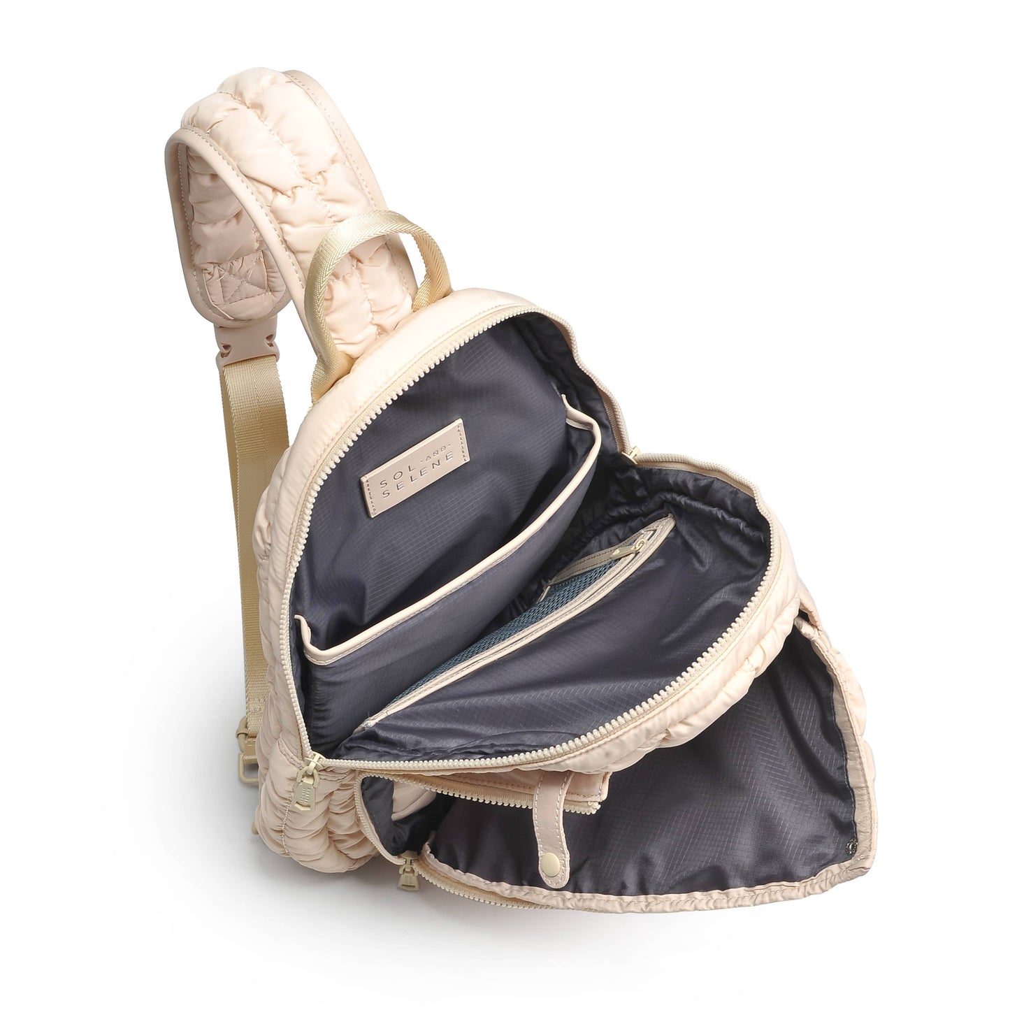 Match Point - Quilted Puffer Pickleball-Paddle Tennis Sling: Grey