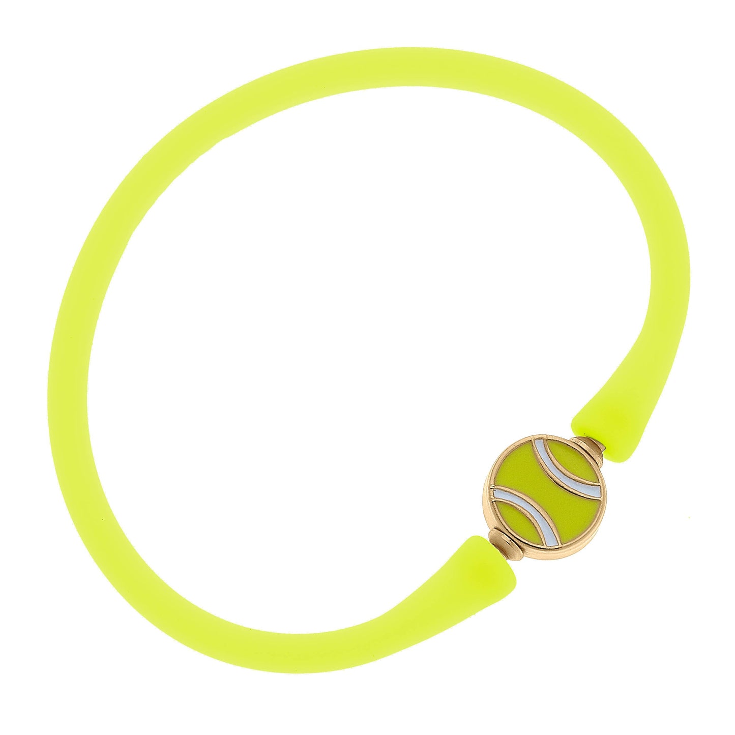 Canvas Enamel Tennis Ball Silicone Bali Bracele