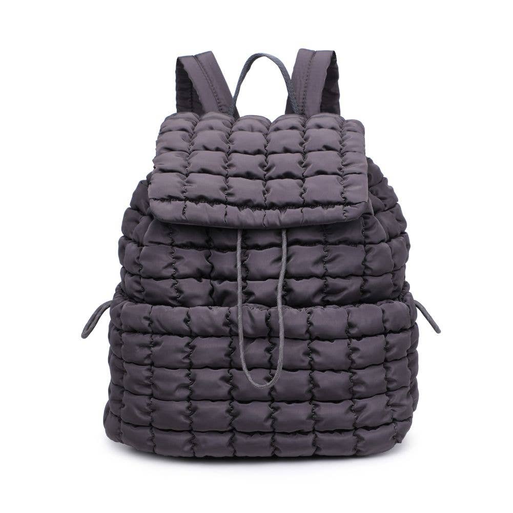 Vitality - Quilted Puffer Nylon Backpack: Black