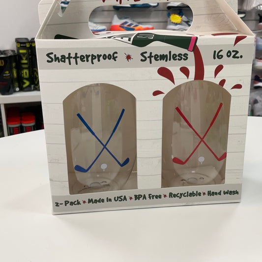 GOLF Shatterproof Wine Glasses: 2pk box