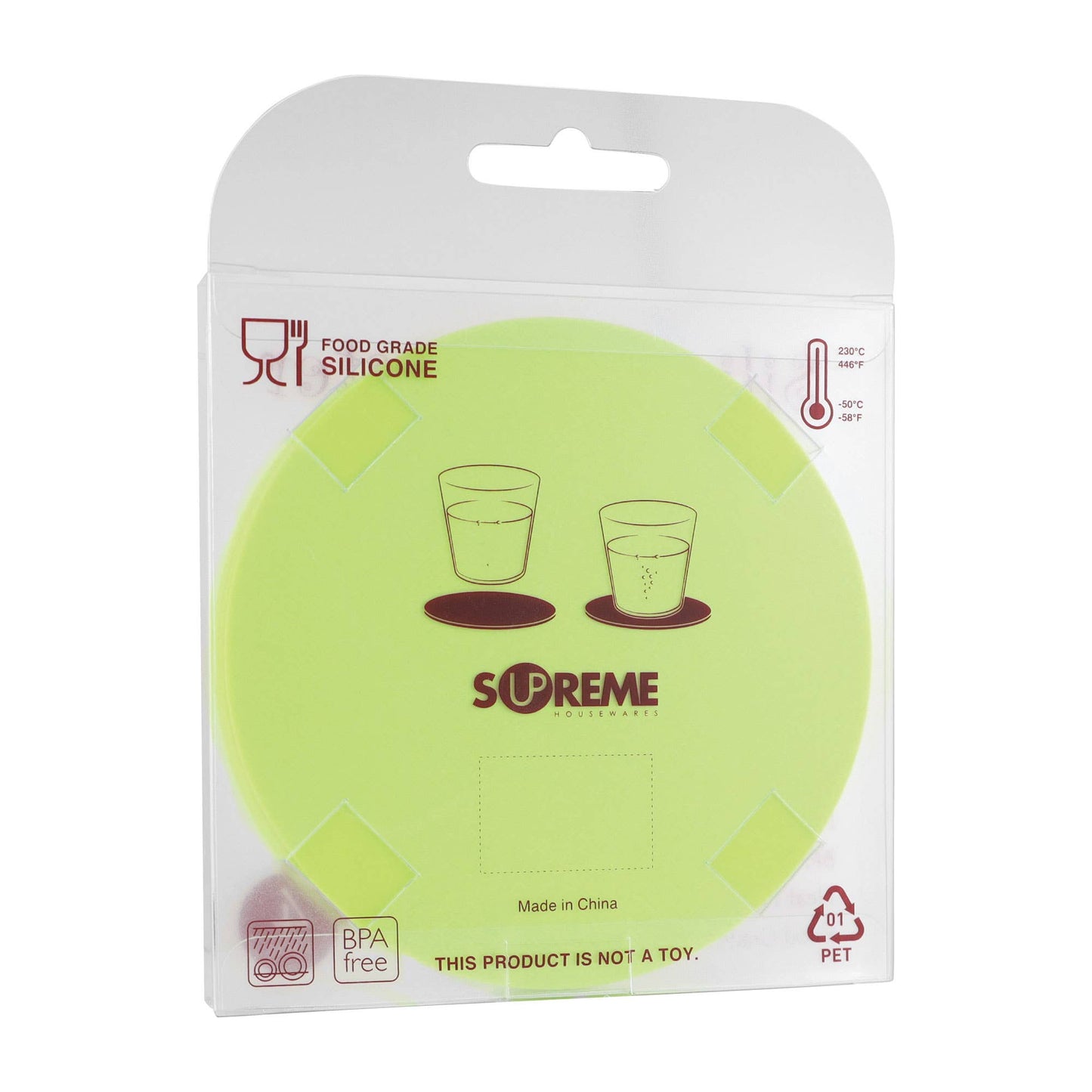 Tennis Ball Silicone Coaster - Set of 4