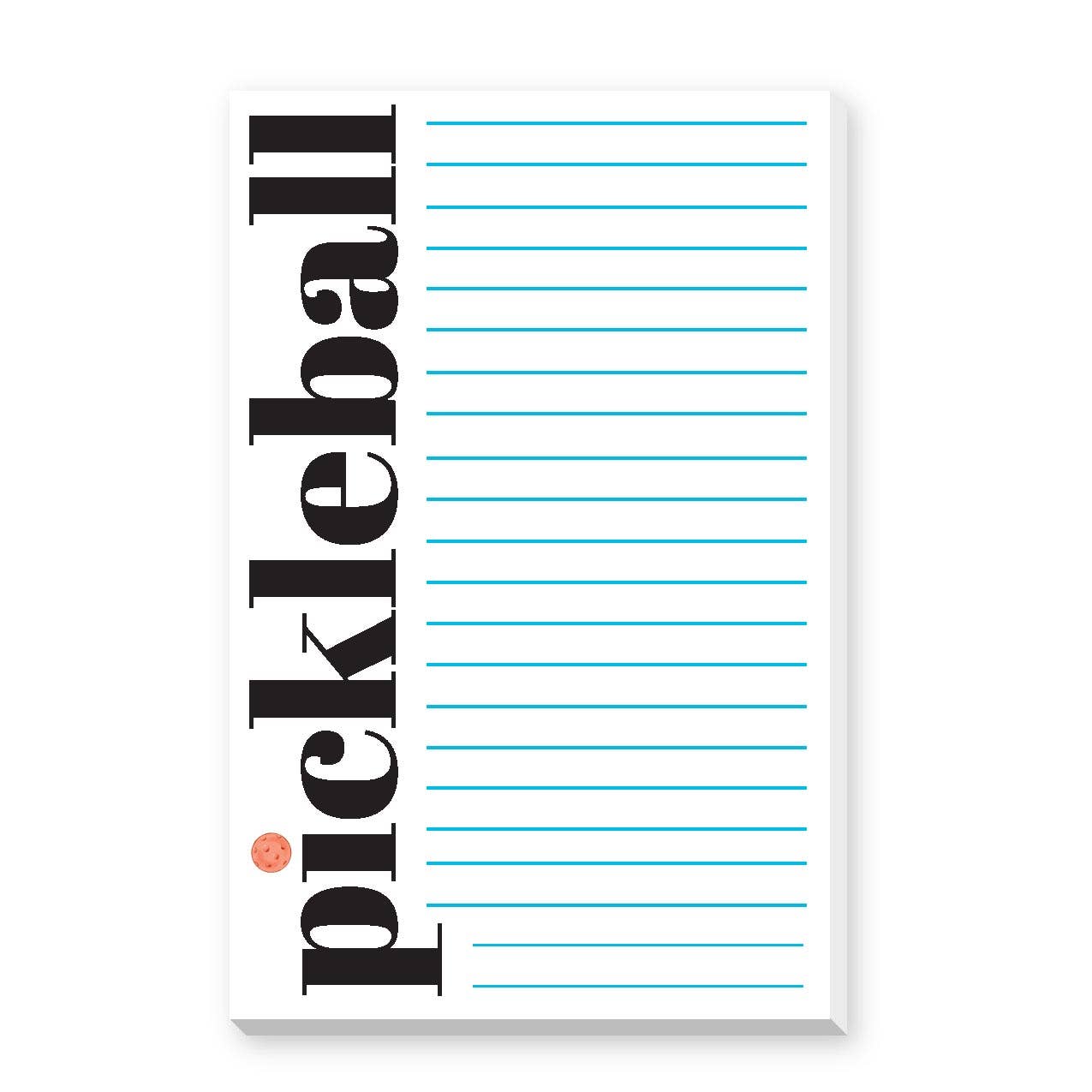 TENNIS, GOLF OR PICKLEBALL LARGE LINED NOTEPAD: TENNIS