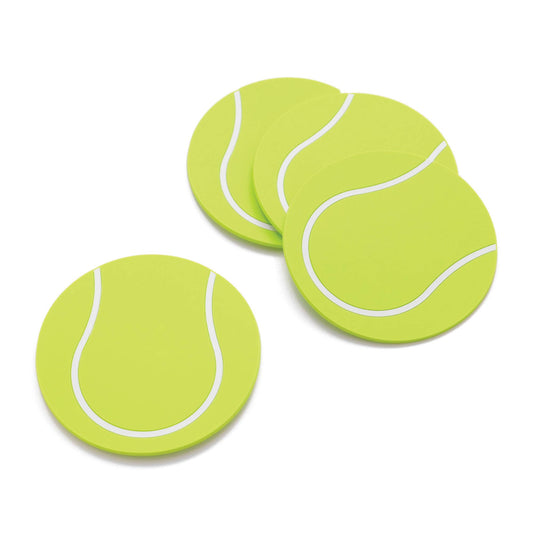 Tennis Ball Silicone Coaster - Set of 4