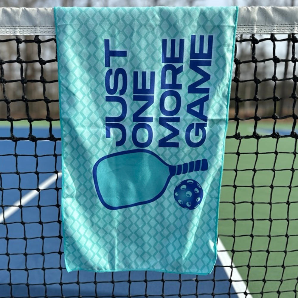 Just One More Game Double-Sided Microfiber Pickleball Towel