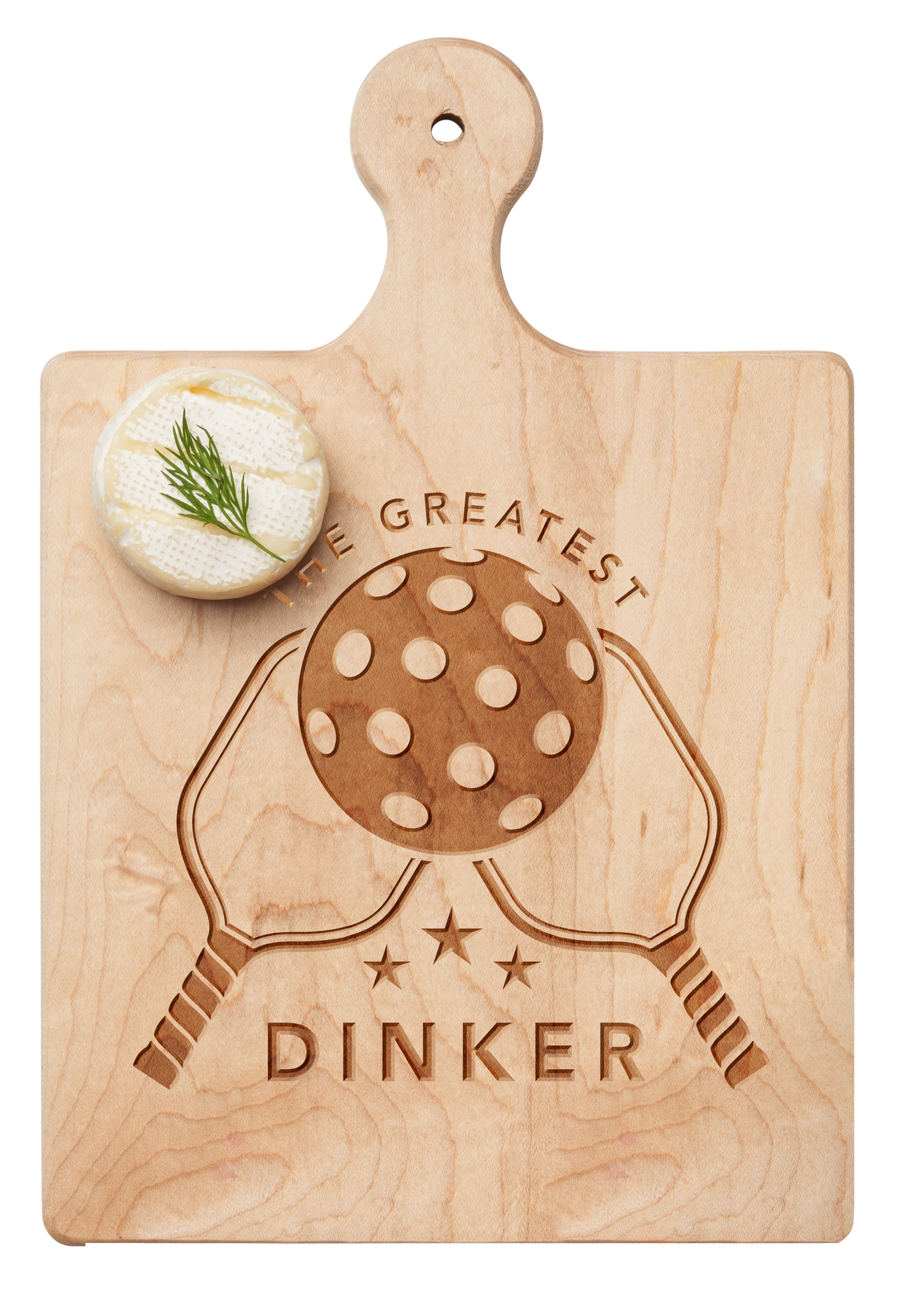 Artisan Maple Paddle Board | The Greatest Dinker | 9" x 6" cheese board