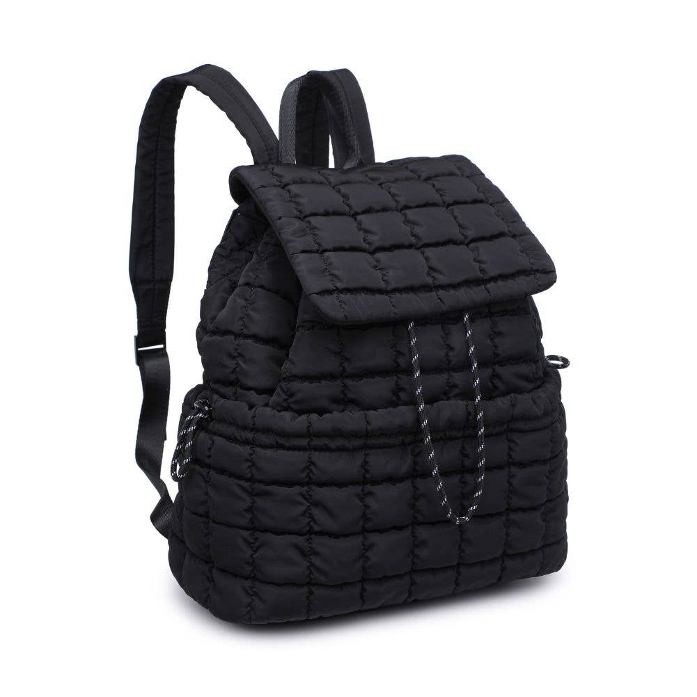 Vitality - Quilted Puffer Nylon Backpack: Carbon