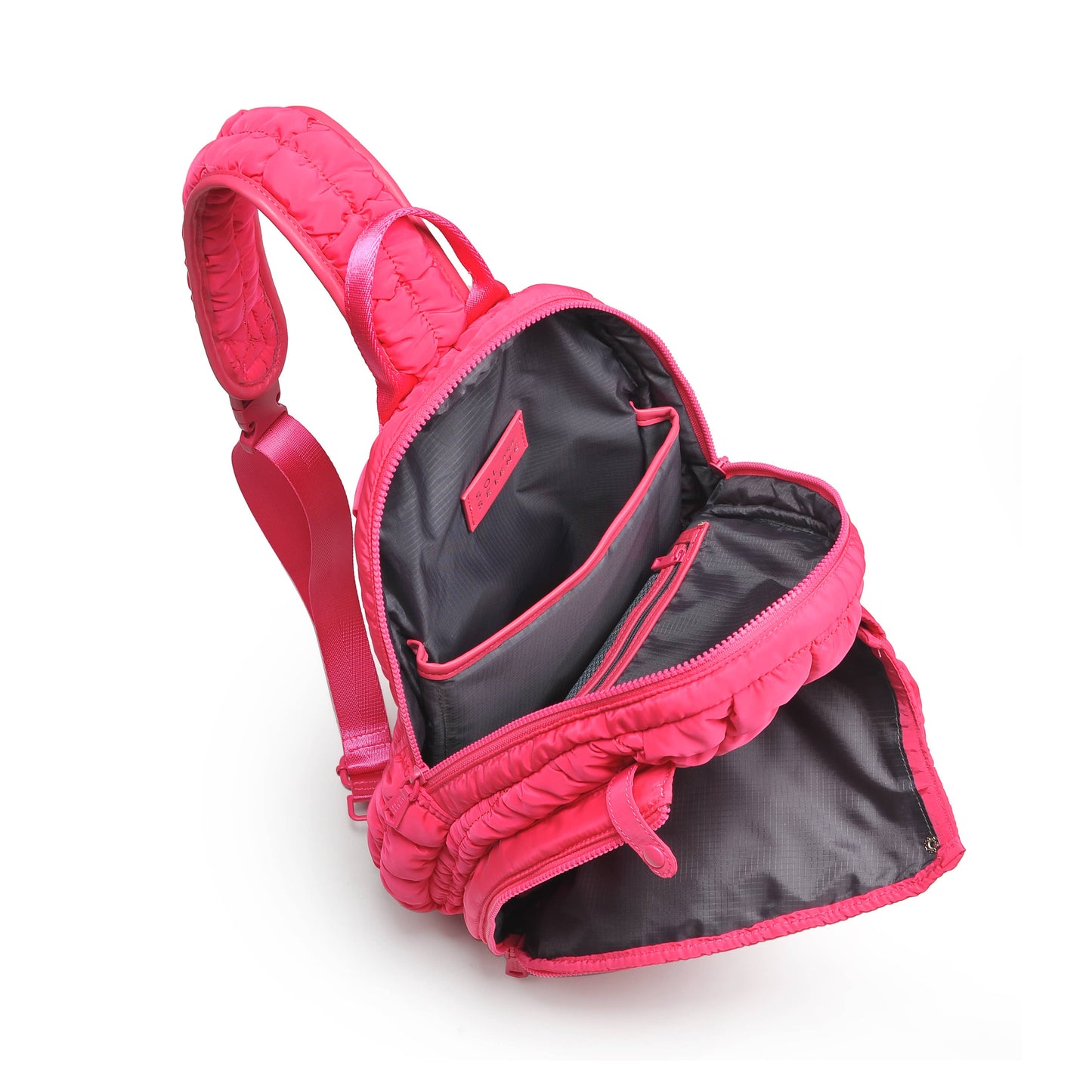 Match Point - Quilted Puffer Pickleball-Paddle Tennis Sling: Hot Pink