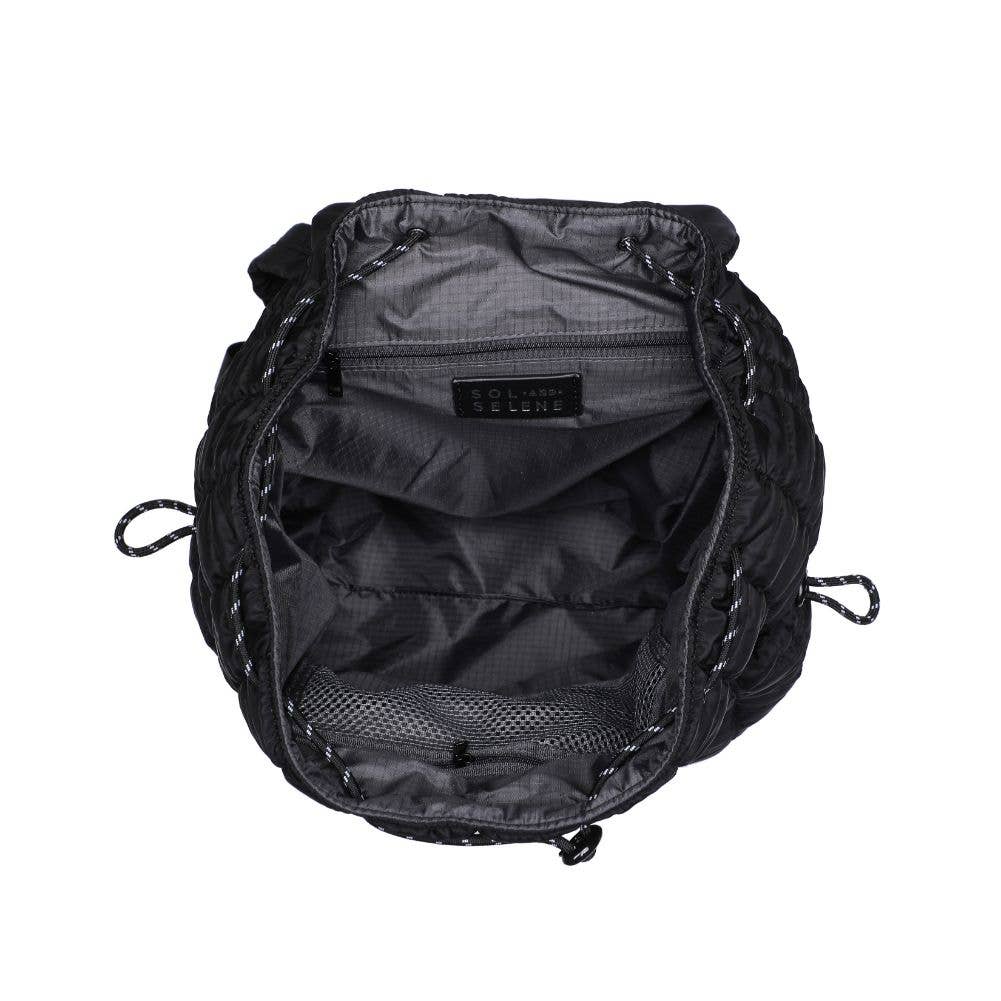 Vitality - Quilted Puffer Nylon Backpack: Carbon