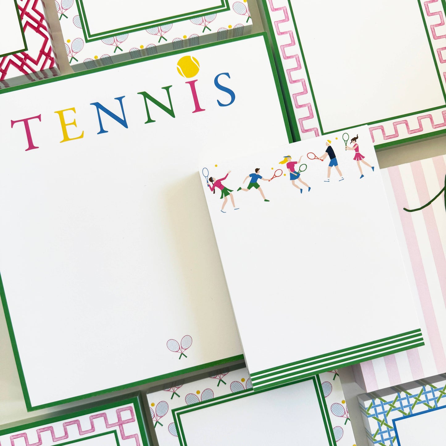 8.5"X8.5" 200 pg SLAB Notepad | Tennis Club