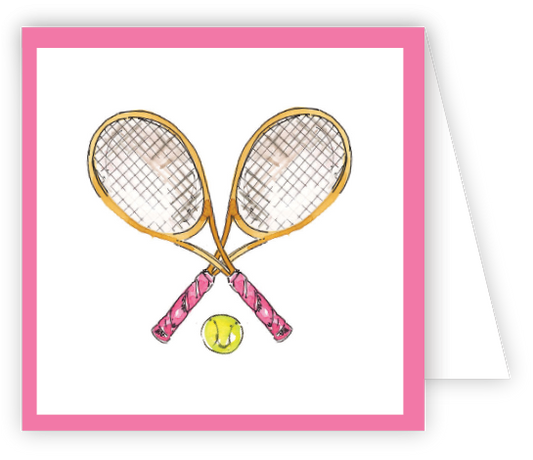 Handpainted Tennis Rackets Enclosure Card