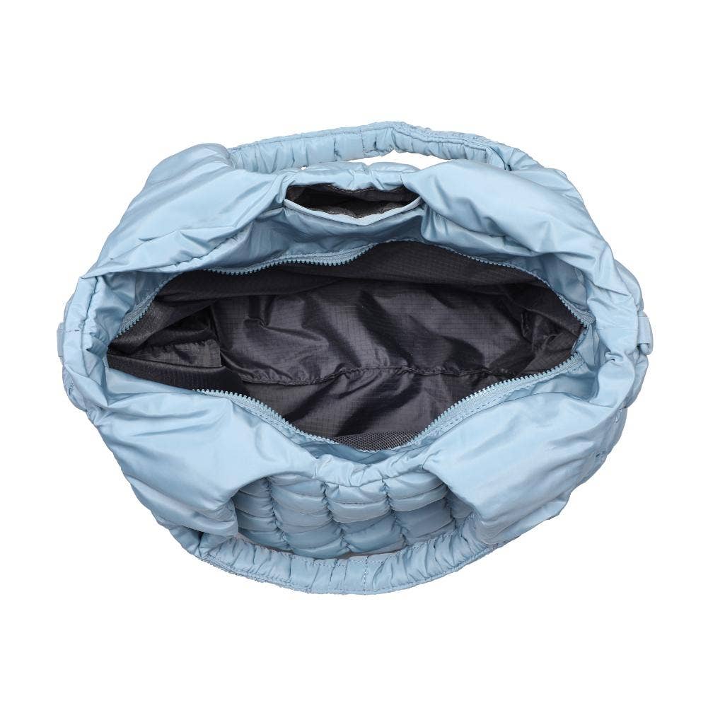 Elevate - Quilted Puffer Nylon Hobo: Black