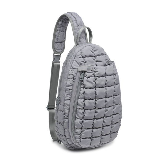 Match Point - Quilted Puffer Pickleball-Paddle Tennis Sling: Grey