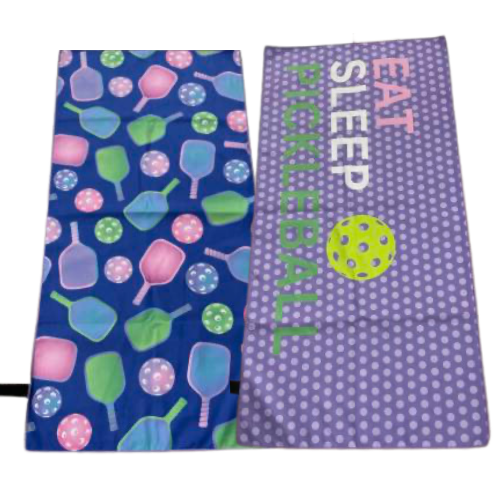 Eat Sleep Pickleball Double-Sided Microfiber Athletic Towel