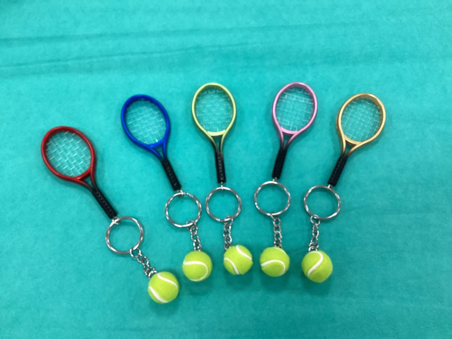 Tennis racquet keychain