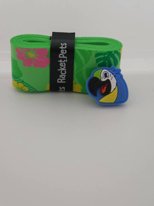 Parrot Tennis Overgrip Tape and Matching Shock Absorbing