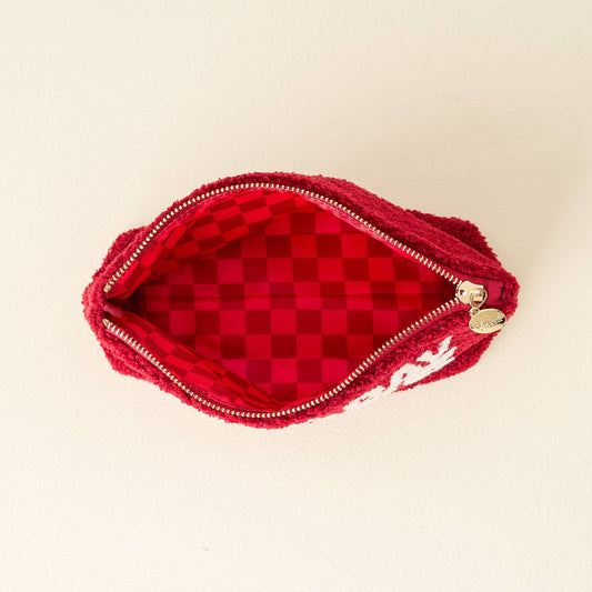 Teddy Pouch-Gameday Stuff Burgundy