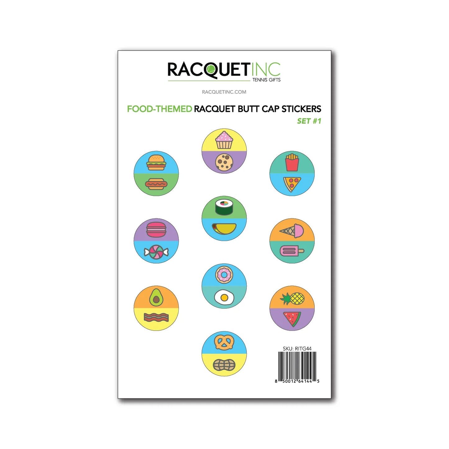 Racquet Inc Butt Cap Sticker (set of 10 individual stickers)