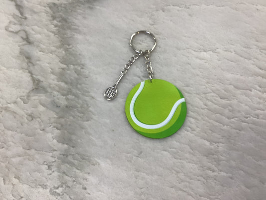 Tennis ball keychain