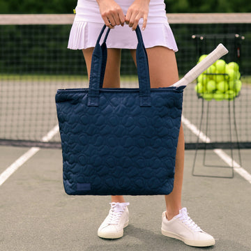 Ame & Lulu Navy Tennis Balls Tennis Court Carryall