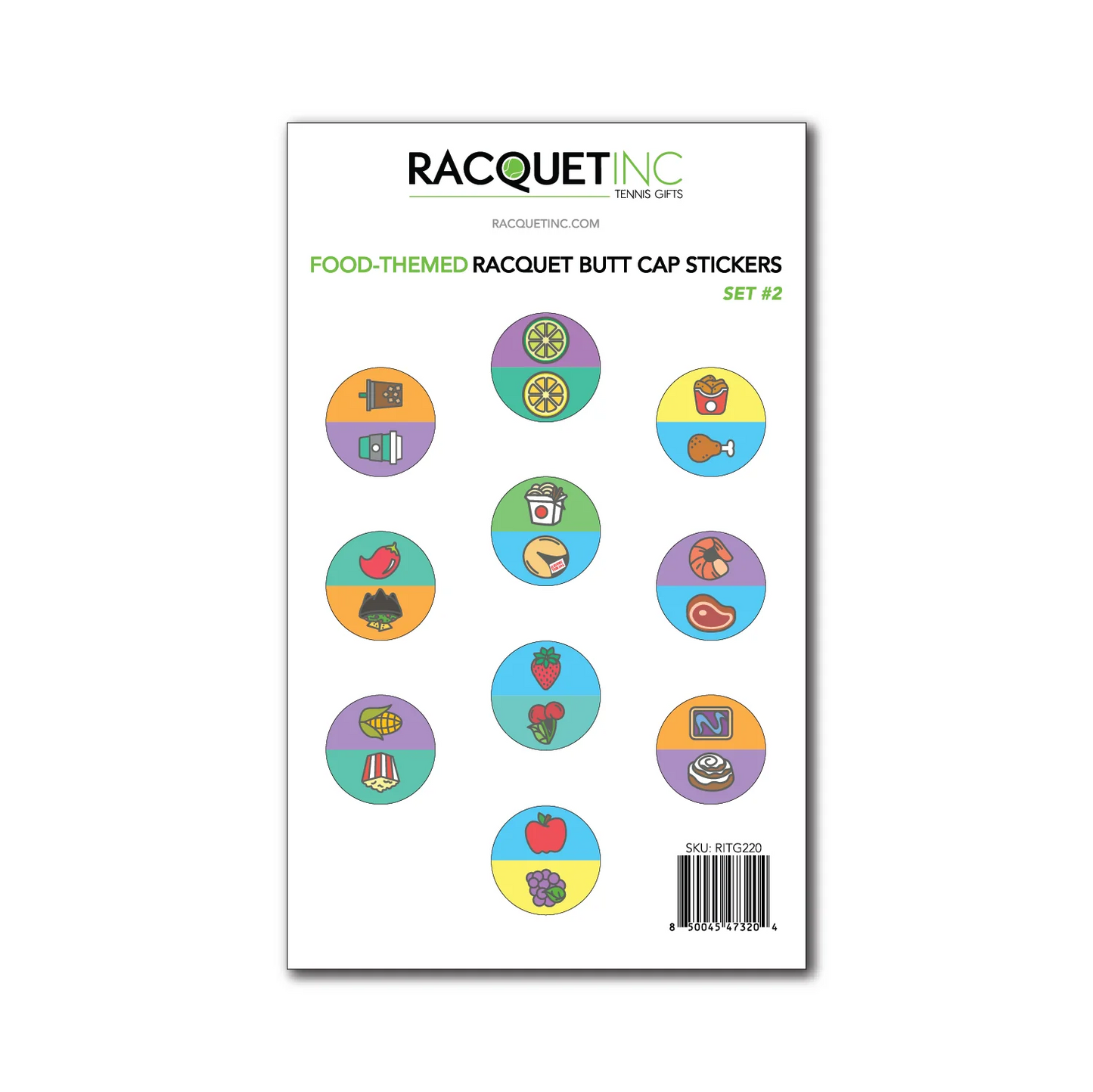 Racquet Inc Butt Cap Sticker (set of 10 individual stickers)