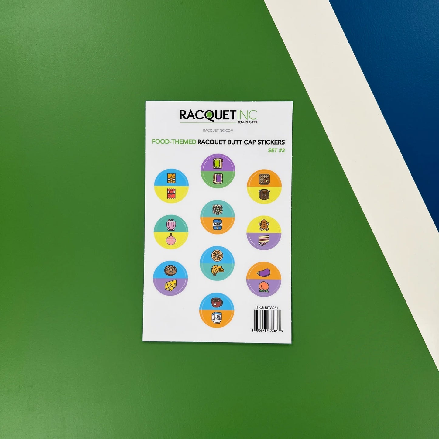 Racquet Inc Butt Cap Sticker (set of 10 individual stickers)