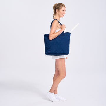 Ame & Lulu Navy Tennis Balls Tennis Court Carryall