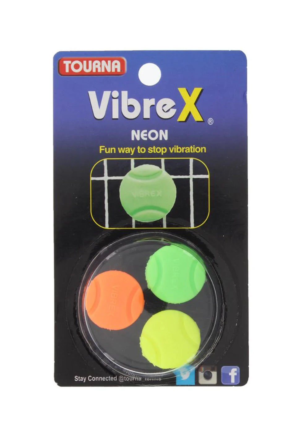 Tourna Vibrex Neon Asst. Colors 3pk