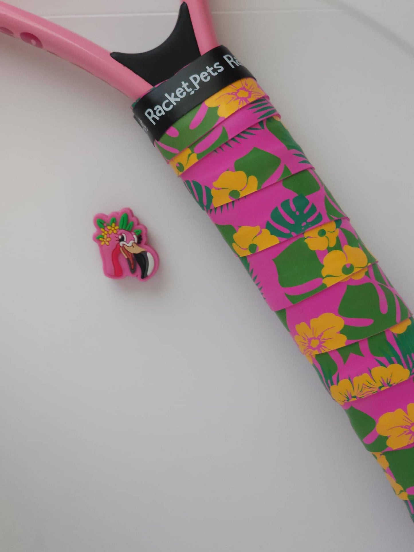 Flamingo Tennis Overgrip Tape and Matching Shock Absorbing