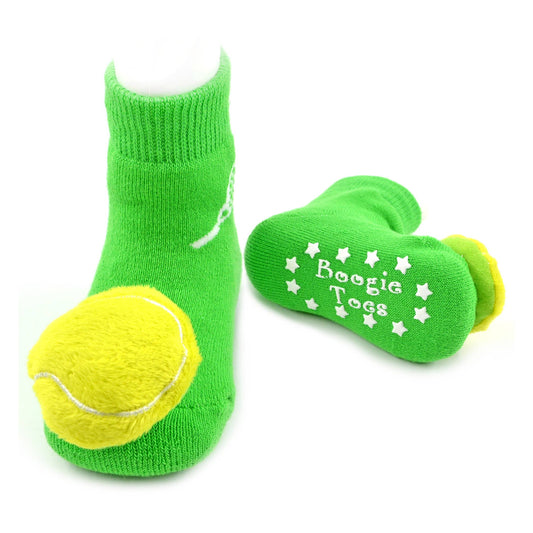 Tennis Boogie Toes Rattle Socks: 0-1Y