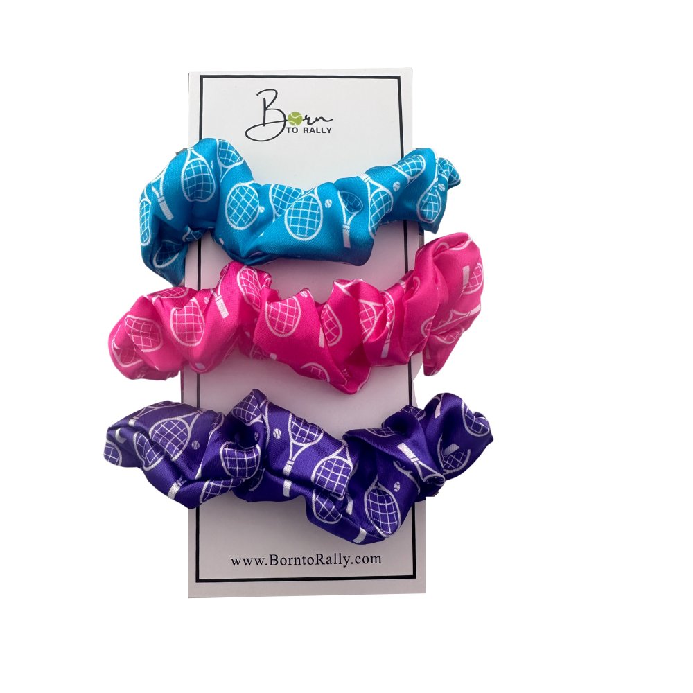 Tennis Scrunchies - 3pc Set