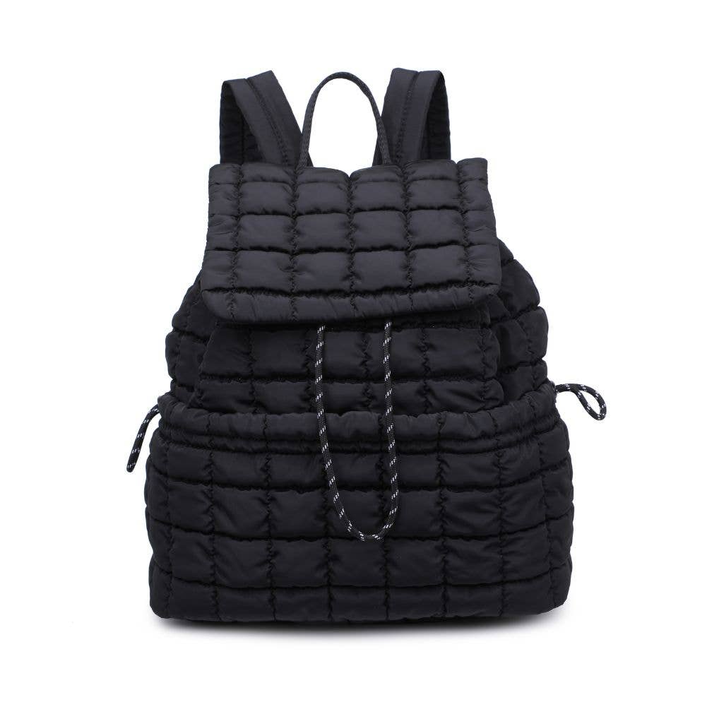 Vitality - Quilted Puffer Nylon Backpack: Carbon