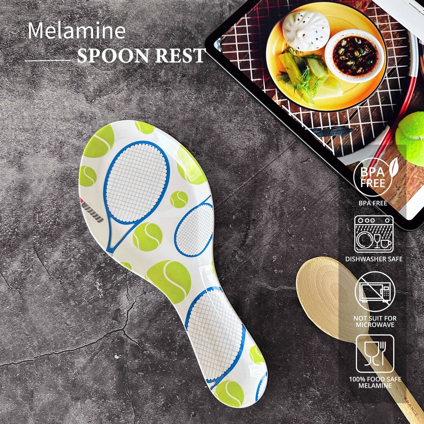 Tennis Melamine Spoon Rest