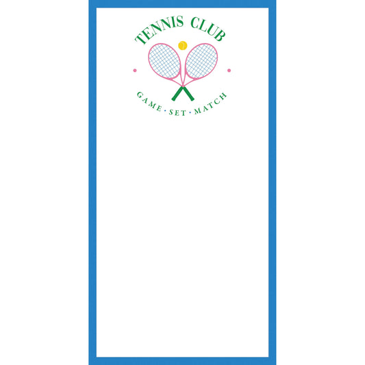 4.25 x 8.5 Tennis Club List Notepad