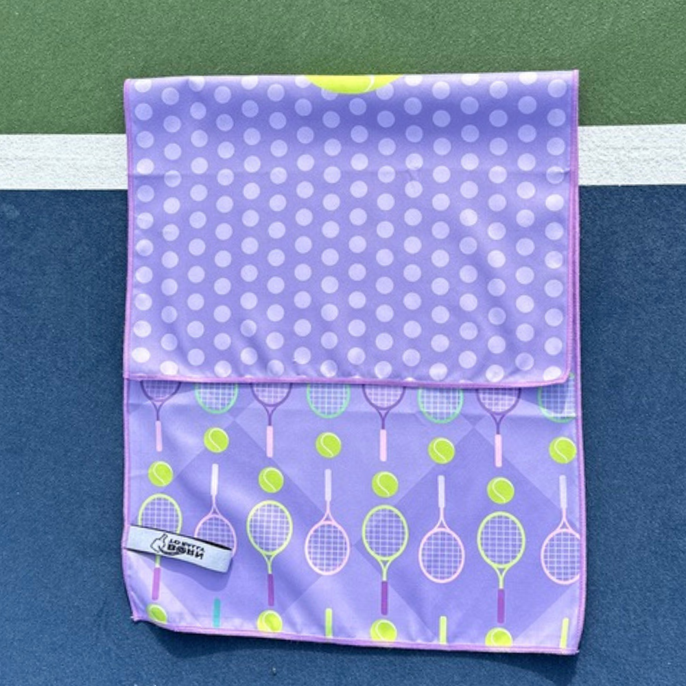 Eat Sleep Tennis Double-Sided Microfiber Athletic Towel