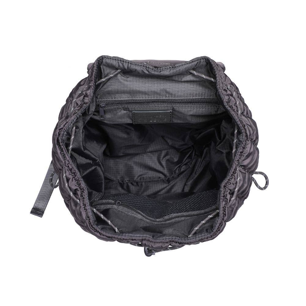 Vitality - Quilted Puffer Nylon Backpack: Carbon