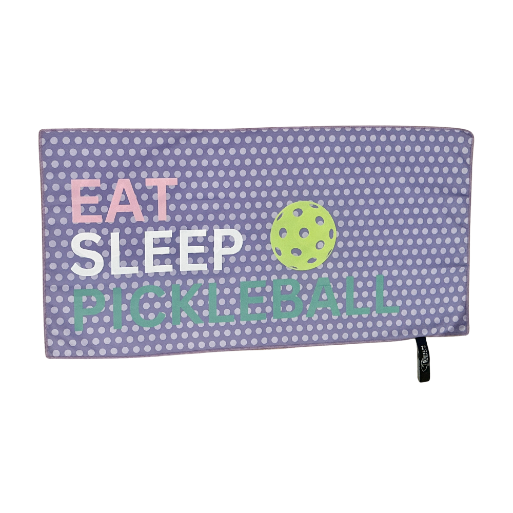 Eat Sleep Pickleball Double-Sided Microfiber Athletic Towel