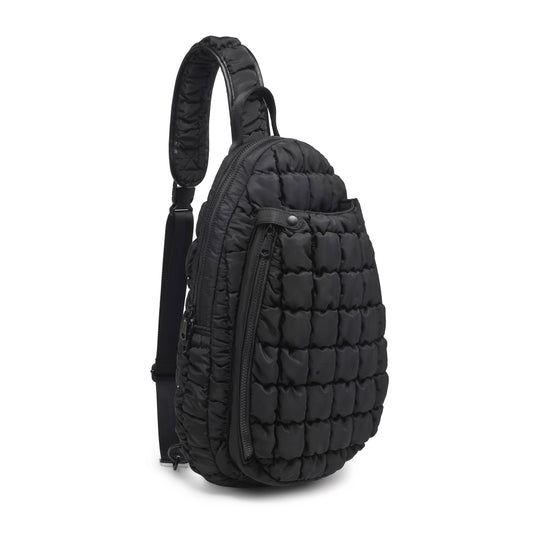 Match Point - Quilted Puffer Pickleball-Paddle Tennis Sling: Black