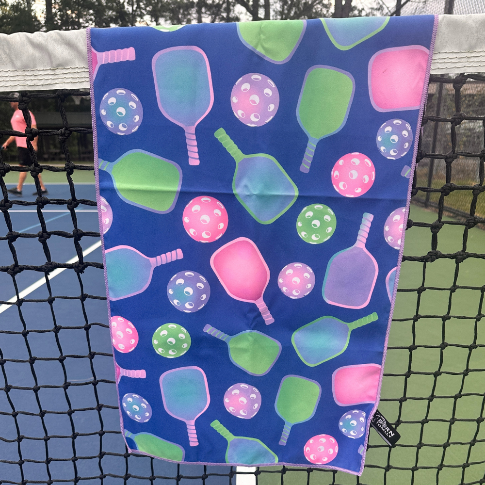 Eat Sleep Pickleball Double-Sided Microfiber Athletic Towel