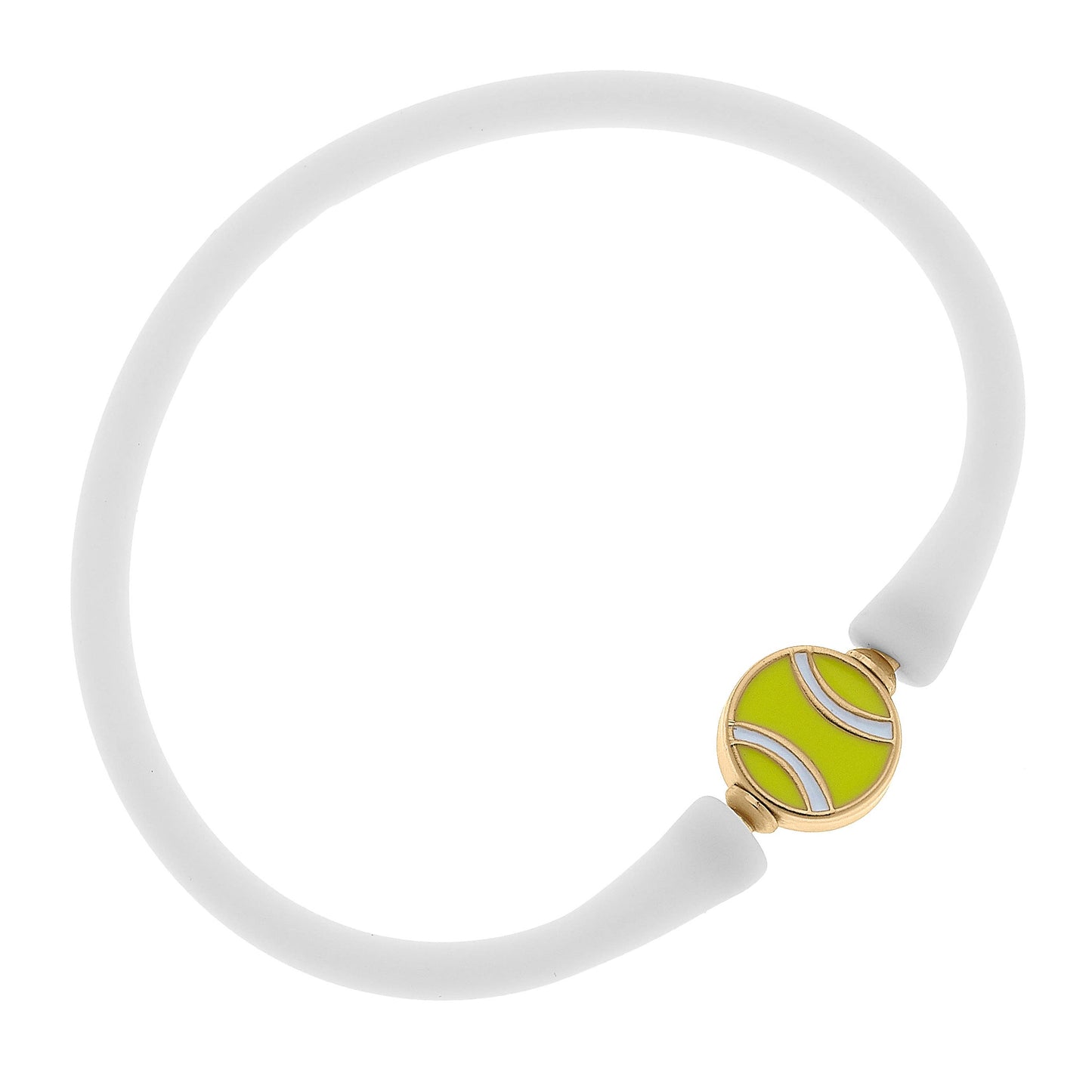 Canvas Enamel Tennis Ball Silicone Bali Bracele