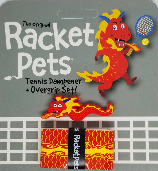 Dragon Red Tennis Overgrip Tape and Matching Shock Absorbing