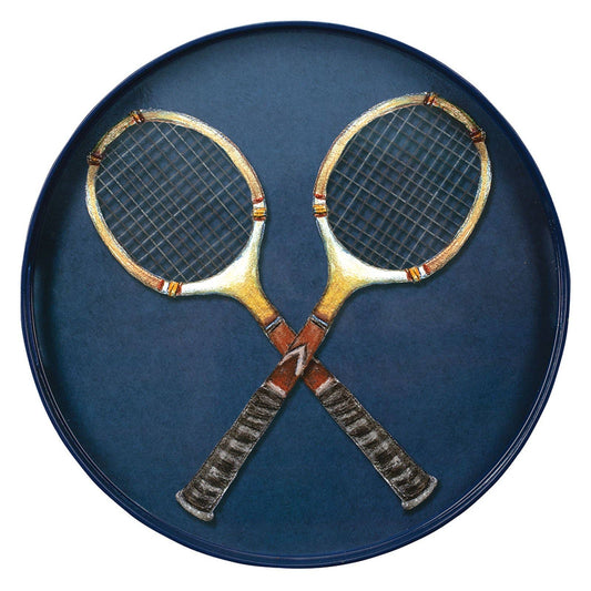 TENNIS ANYONE 15 Inch Round Tray