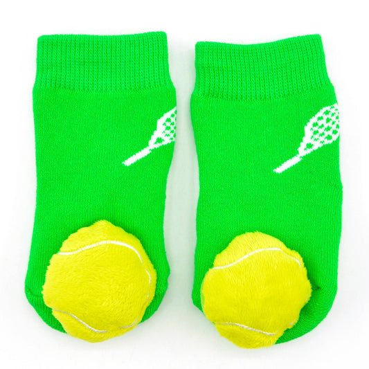 Tennis Boogie Toes Rattle Socks: 0-1Y